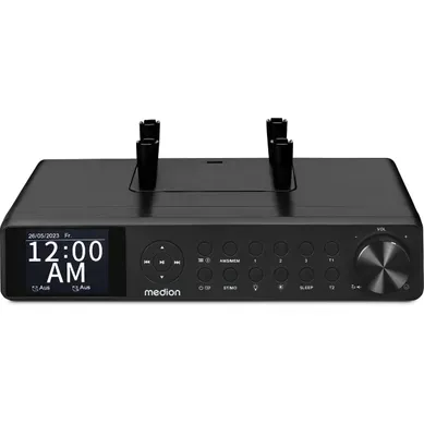 Radio-réveil Cuisine Dab+ Bluetooth 5.0 écran Tft 2,4" 2x3w Noir