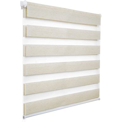 1 Pièce Store Enrouleur Double. Fixation Rapide Sans Perçage. Isolant Thermique.80x150cm.hêtre