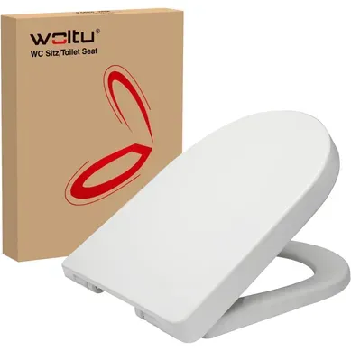 Abattant Wc En Plastique Avec Charnière.couvercle Toilette Softclose.blanc 37.8x1.8x42.5cm Abattant Wc En Plastique Avec Charnière.couvercle Toilette Softclose.blanc 37.8x1.8x42.5cm