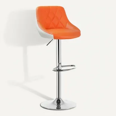 Tabouret De Bar En Cuir Synthétique - Chaise Assise Hauteur Réglable