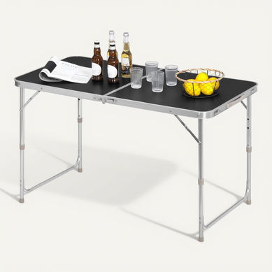 Table De Camping Pliante.table De Jardin.table De Travail.réglable En Hauteur En Aluminium Mdf.noir Table De Camping Pliante.table De Jardin.table De Travail.réglable En Hauteur En Aluminium Mdf.noir