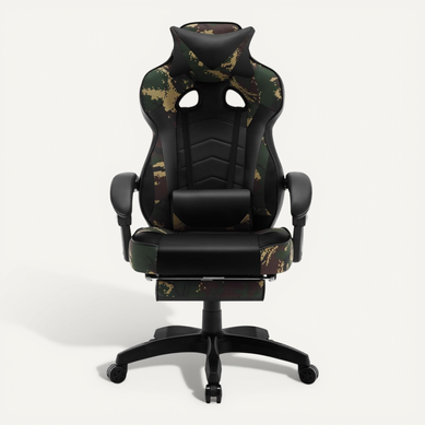 Fauteuil De Bureau.chaise De Gaming Avec Appuie-tête.siège En Similicuir.camouflage Fauteuil De Bureau.chaise De Gaming Avec Appuie-tête.siège En Similicuir.camouflage