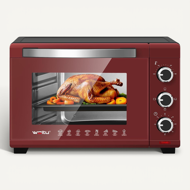 Mini Four 28 L, 1600 W, 100-230°C, Minuterie 0-60 min, Noir+Rouge Mini Four 28 L, 1600 W, 100-230°C, Minuterie 0-60 min, Noir+Rouge