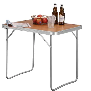 Table De Camping. Table Pliante En Aluminium Et Mdf. Table De Pique-Nique Pliable. 70x60x50 Cm.Chêne Table De Camping. Table Pliante En Aluminium Et Mdf. Table De Pique-Nique Pliable. 70x60x50 Cm.Chêne