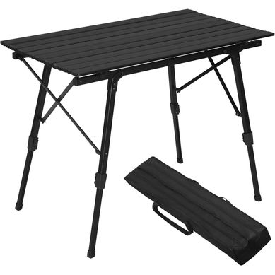 Table De Camping Pliante. Pliable En Aluminum. Table De Randonnée Voyage. Réglable En Hauteur. Noir Table De Camping Pliante. Pliable En Aluminum. Table De Randonnée Voyage. Réglable En Hauteur. Noir
