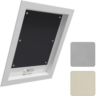 Store Pour Fenêtre.rideau Occultant Avec Ventouses.sans Perçage Protection Solaire.noir.116x120cm