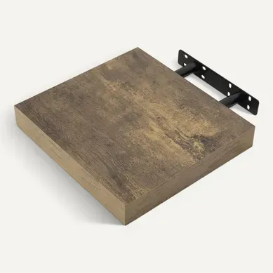 Étagère Murale. Étagère Suspendue. Étagère Flottante De Cd Dvd. 25x23x3.8cm Marron Rustique.
