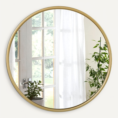 Miroir Rond Mural.cadre En Métal.miroir Décoratif Pour Salle De Bain/chambre/salon/couloir.40x40cm Miroir Rond Mural.cadre En Métal.miroir Décoratif Pour Salle De Bain/chambre/salon/couloir.40x40cm