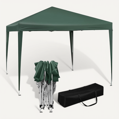 Tonnelle De Jardin-tente Pliante-protection Du Soleil Uv 50+ Hauteur Réglable 3x3m-vert