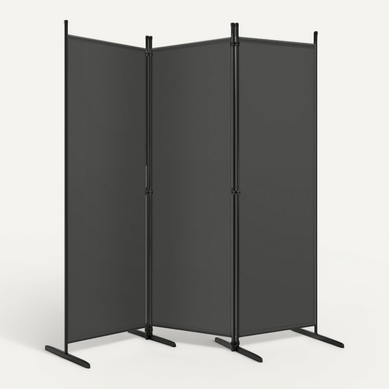 Paravent Pliable. Cloison De Séparation Avec 3 Panneaux. 167x177cm. Gris Foncé Paravent Pliable. Cloison De Séparation Avec 3 Panneaux. 167x177cm. Gris Foncé