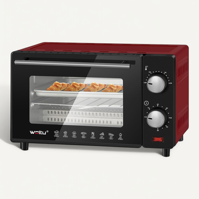 Mini Four Électrique 10l-petit Four Avec 4 Modes De Cuisson-100-230℃-minuterie 0-60 Min-650w-rouge Mini Four Électrique 10l-petit Four Avec 4 Modes De Cuisson-100-230℃-minuterie 0-60 Min-650w-rouge
