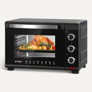 Mini Four 28l - 1600 W-100-230°c-Minuterie 0-60 Min- 3 Modes -Noir Mini Four 28l - 1600 W-100-230°c-Minuterie 0-60 Min- 3 Modes -Noir