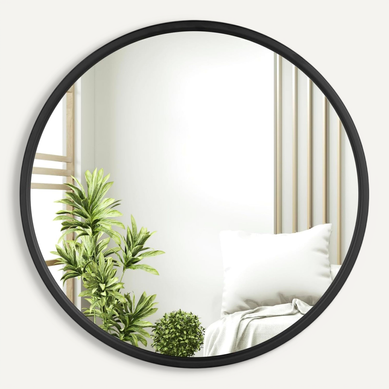 Miroir Rond Mural Cadre En Métal Noir.miroir Décoratif Pour Salle De Bain/chambre/salon.40x40cm Miroir Rond Mural Cadre En Métal Noir.miroir Décoratif Pour Salle De Bain/chambre/salon.40x40cm