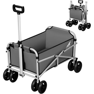 Chariot De Jardin Pliable,chariot Avec 4 Roues,chariot à Roulettes,en Tissu Oxford+métal,gris Foncé Chariot De Jardin Pliable,chariot Avec 4 Roues,chariot à Roulettes,en Tissu Oxford+métal,gris Foncé