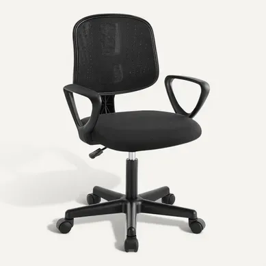 Chaise De Bureau Pour Enfants, Chaise D'ordinateur à Roulettes, Pivotante, Hauteur Réglable, Noir