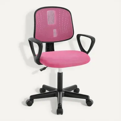 Chaise De Bureau Pour Enfants, Chaise D'ordinateur à Roulettes, Pivotante, Hauteur Réglable, Rose Chaise De Bureau Pour Enfants, Chaise D'ordinateur à Roulettes, Pivotante, Hauteur Réglable, Rose