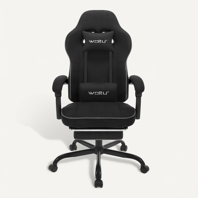 Chaise Gaming,fauteuil Gaming,avec Coussin à Ressorts Ensachés,repose-pieds,tissu Technique,noir Chaise Gaming,fauteuil Gaming,avec Coussin à Ressorts Ensachés,repose-pieds,tissu Technique,noir