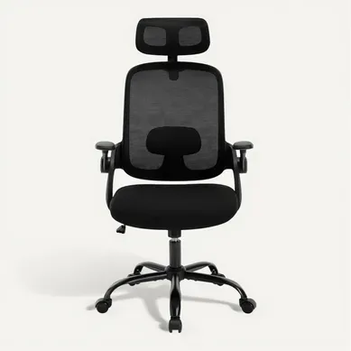 Chaise Bureau En Maille,appui-tête Et Accoudoirs Réglables,support Lombaire,dossier Inclinable,noir Chaise Bureau En Maille,appui-tête Et Accoudoirs Réglables,support Lombaire,dossier Inclinable,noir