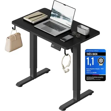 Bureau Assis Debout, Hauteur électrique,avec 3 Hauteurs De Mémoire,80x48x118 Cm,noir Bureau Assis Debout, Hauteur électrique,avec 3 Hauteurs De Mémoire,80x48x118 Cm,noir