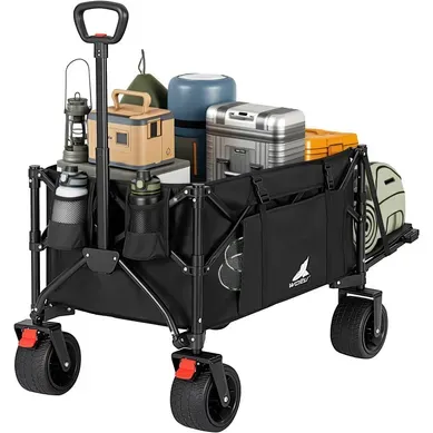 Chariot Pliable 205 L, Panneau Arrière Rabattable, Charge 180 Kg, Roues Avant Universelles, Noir Chariot Pliable 205 L, Panneau Arrière Rabattable, Charge 180 Kg, Roues Avant Universelles, Noir