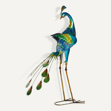 Statue De Jardin Peacock Bleu
