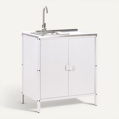 Meuble De Cuisine D'extérieur Avec évier Vilama Blanc Meuble De Cuisine D'extérieur Avec évier Vilama Blanc