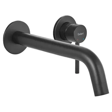 Robinet De Lavabo Mural Traful Laiton Noir