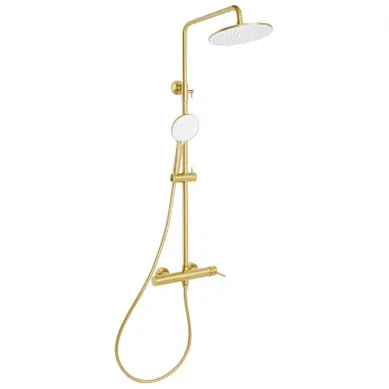 Ensemble De Douche Avec Mitigeur Et Douche De Pluie Puyehue Doré Ensemble De Douche Avec Mitigeur Et Douche De Pluie Puyehue Doré