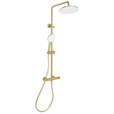 Ensemble De Douche Avec Mitigeur Et Douche De Pluie Catamarca Doré Ensemble De Douche Avec Mitigeur Et Douche De Pluie Catamarca Doré