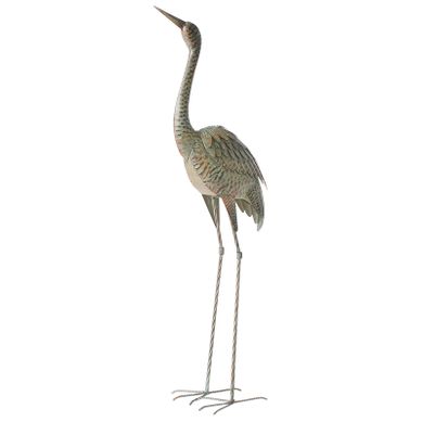 Statue De Jardin Boffa Oiseau Grue Marron