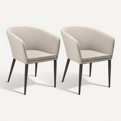 Lot De 2 Chaises De Jardin Curgos Tissu Beige Lot De 2 Chaises De Jardin Curgos Tissu Beige