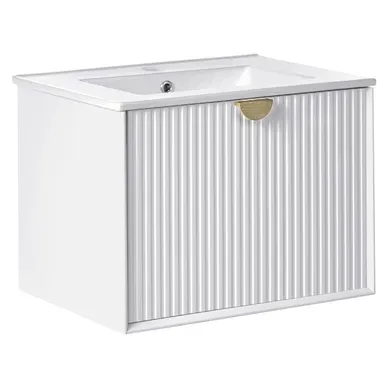 Meuble-lavabo Mural Avec Vasque 60 cm Bonaire Blanc Meuble-lavabo Mural Avec Vasque 60 cm Bonaire Blanc