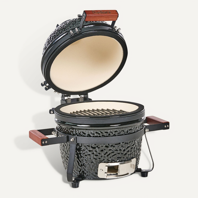 Mini Barbecue Au Charbon De Bois Kamado Céramique Noir Mini Barbecue Au Charbon De Bois Kamado Céramique Noir