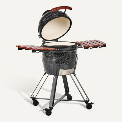 Gril à Charbon De Bois Kamado Céramique Noir Gril à Charbon De Bois Kamado Céramique Noir
