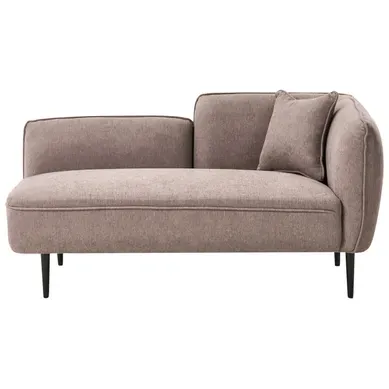 Chaise Longue Côté Droit Chevannes Tissu Marron Clair