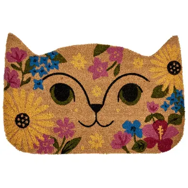 Paillasson Caliraya Multicolore 60 X 90 Cm Chat Fibre De Coco Paillasson Caliraya Multicolore 60 X 90 Cm Chat Fibre De Coco
