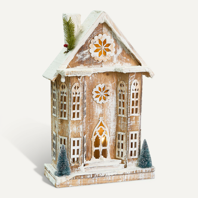 Décoration De Noël LED Unari 50 Cm Maison Marron Clair Décoration De Noël LED Unari 50 Cm Maison Marron Clair