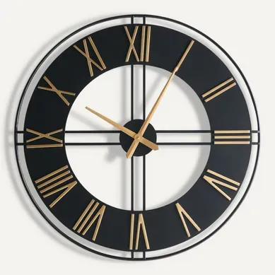 Horloge Murale Perigny 80 Cm Métal Noir Horloge Murale Perigny 80 Cm Métal Noir