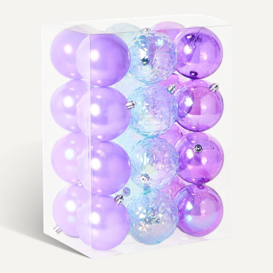 Lot De 24 Boules Asnen Violet Lot De 24 Boules Asnen Violet
