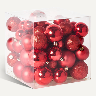 Lot De 60 Boules Tyin Rouge Lot De 60 Boules Tyin Rouge