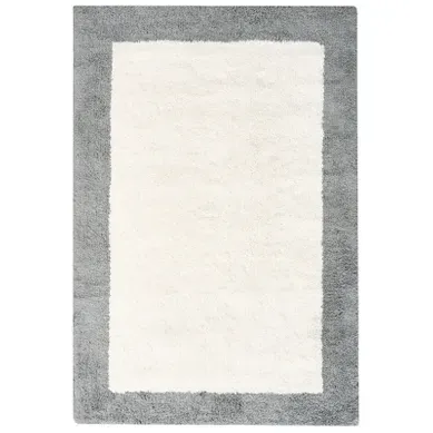 Tapis De Bain Kabri Gris/beige 60 X 90 Cm Coton
