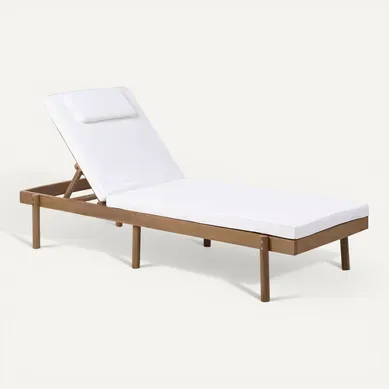 Transat Avec Coussin Marcetelli Acacia Blanc Transat Avec Coussin Marcetelli Acacia Blanc