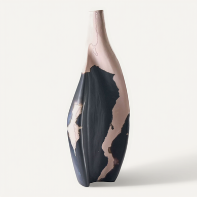 Vase Décoratif Lagos Bois De Manguier 40 Cm Noir/beige Vase Décoratif Lagos Bois De Manguier 40 Cm Noir/beige