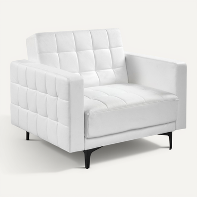 Fauteuil Aberdeen simili Blanc Fauteuil Aberdeen simili Blanc