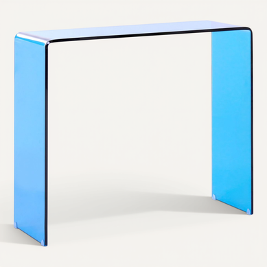 Console Kendall Verre De Sécurité Bleu Console Kendall Verre De Sécurité Bleu