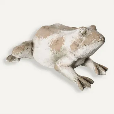 Statue De Jardin Carapelle Grenouille Beige