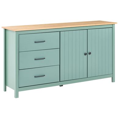 Commode 2 Portes Leonora Bois De Pin Vert