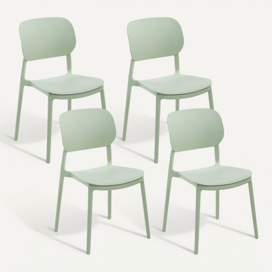 Lot De 4 Chaises De Jardin Tupiza Vert Clair Lot De 4 Chaises De Jardin Tupiza Vert Clair