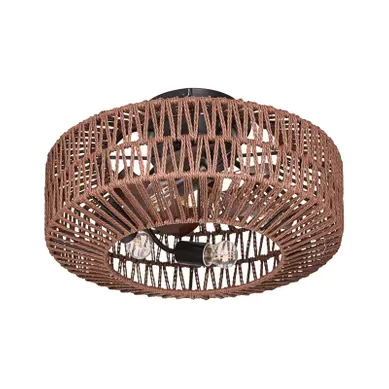 Ventilateur De Plafond Avec Lampe Estero Avec Télécommande Marron Ventilateur De Plafond Avec Lampe Estero Avec Télécommande Marron