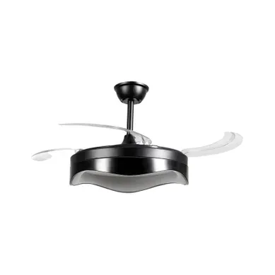 Ventilateur De Plafond Avec Lampe Etonia Avec Télécommande LED Noir Ventilateur De Plafond Avec Lampe Etonia Avec Télécommande LED Noir